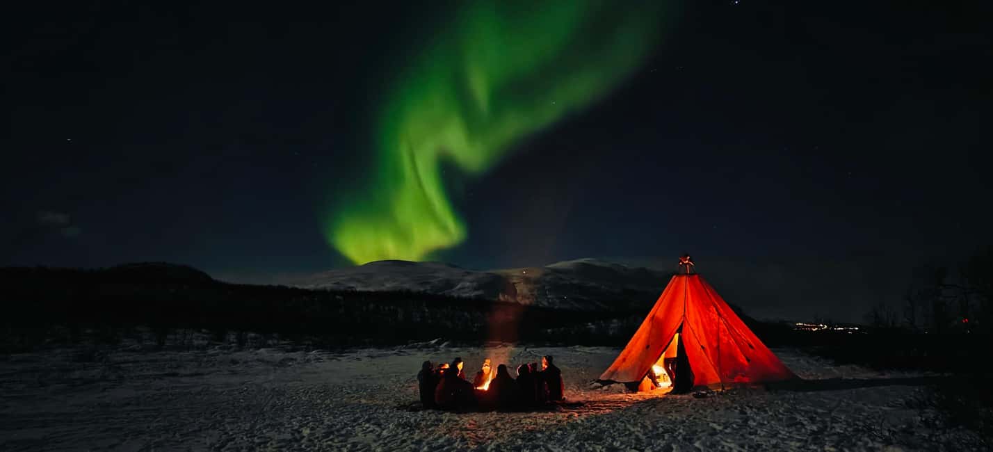Abisko: Northern Lights Hike with Husky Puppies - Starting at Abisko.net Hostel & Huskies
