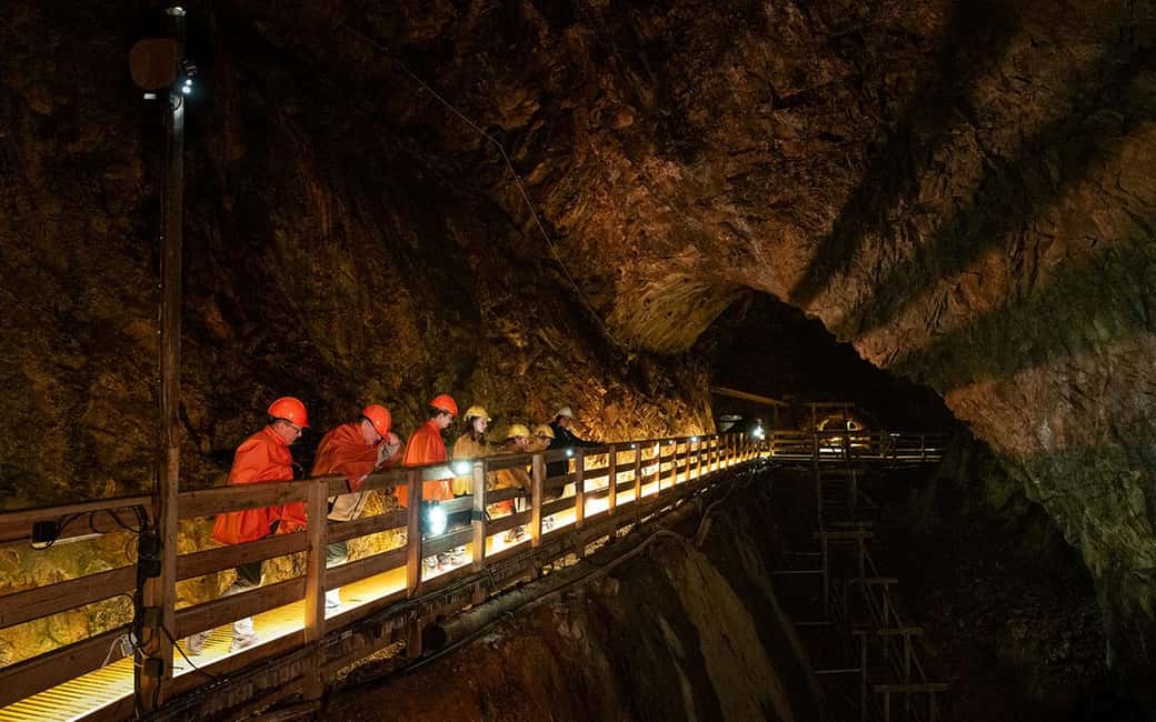 Falun: Guided tour underground of Falu Mine - Walking Down Into the Mine