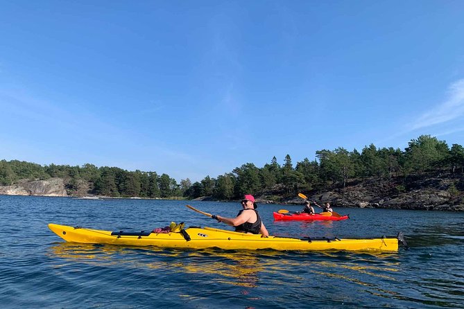 Kayak Tour in the Stockholm Archipelago with Lunch Meal - A calm start with stable sea kayaks
