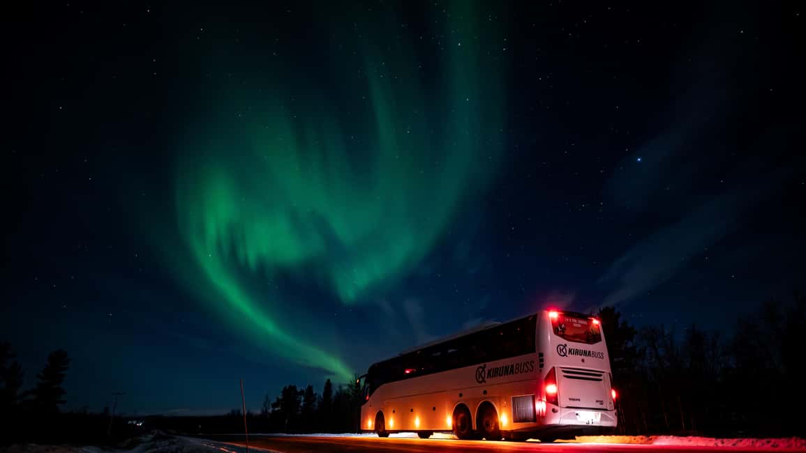 Kiruna: Aurora Wayfinding with Hidden Histories - Meeting the Bus in Kiruna at 7:30 PM