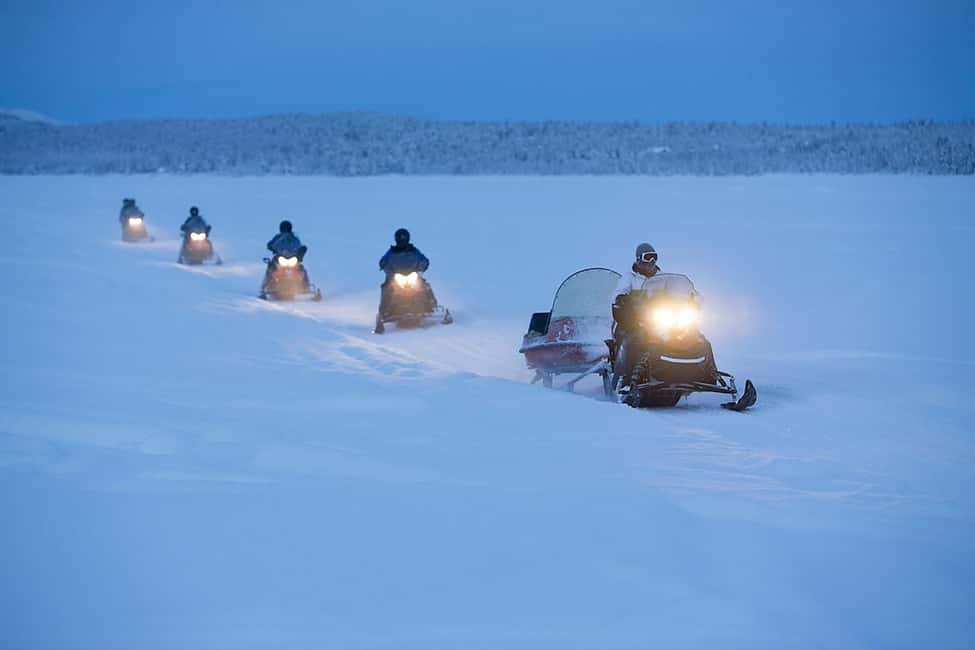 Kiruna: Guided Snowmobile Tour with Lunch - From Kiruna pickup to the forest tracks