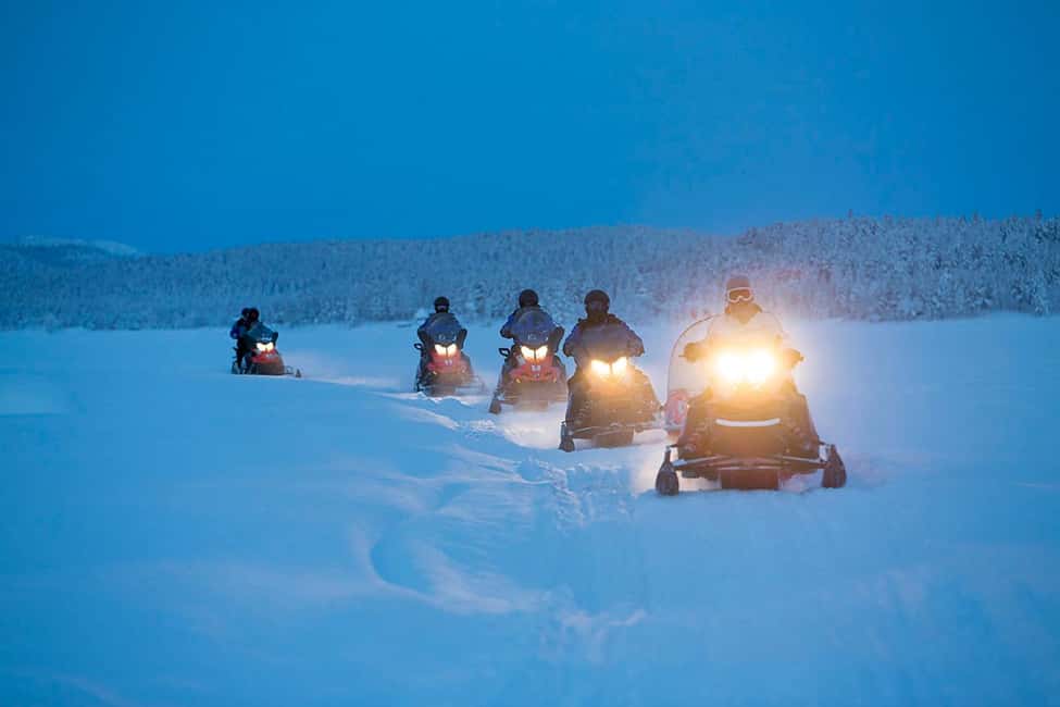 Kiruna: Northern Lights Snowmobile Tour with Dinner - Key points at a glance