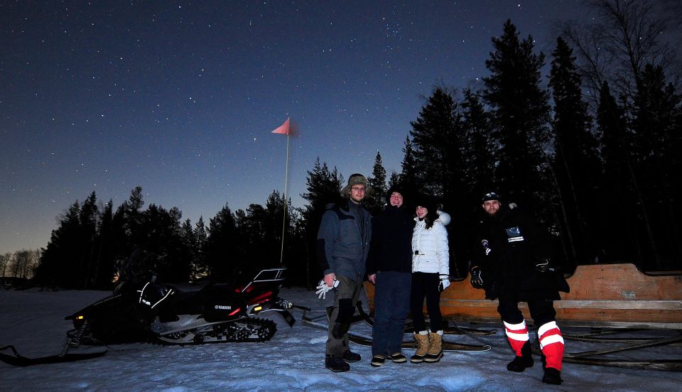 Luleå : Northern Lights Tour on a Snowmobile drawn Sled - Leaving Luleå after dark