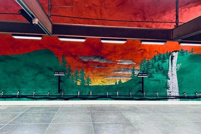 Metro Art Tour Stockholm - Stockholm Stadium and the blue tunnel effect
