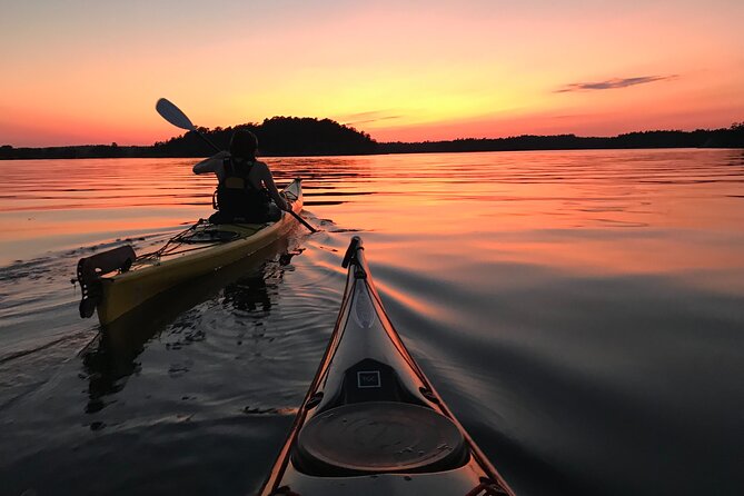 PRIVATE Sunset Kayaking in Stockholm Archipelago Nature Reserve - The island stop for fika and a picnic