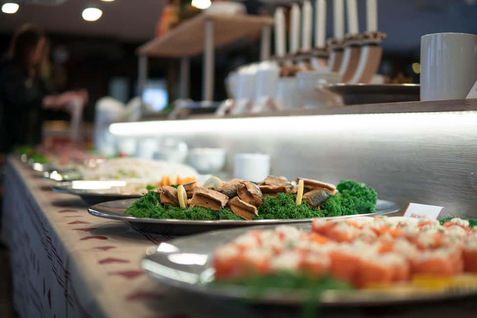 Stockholm: All-You-Can-Eat Christmas Buffet Cruise Livemusic - The cold buffet starts with classic Swedish flavors
