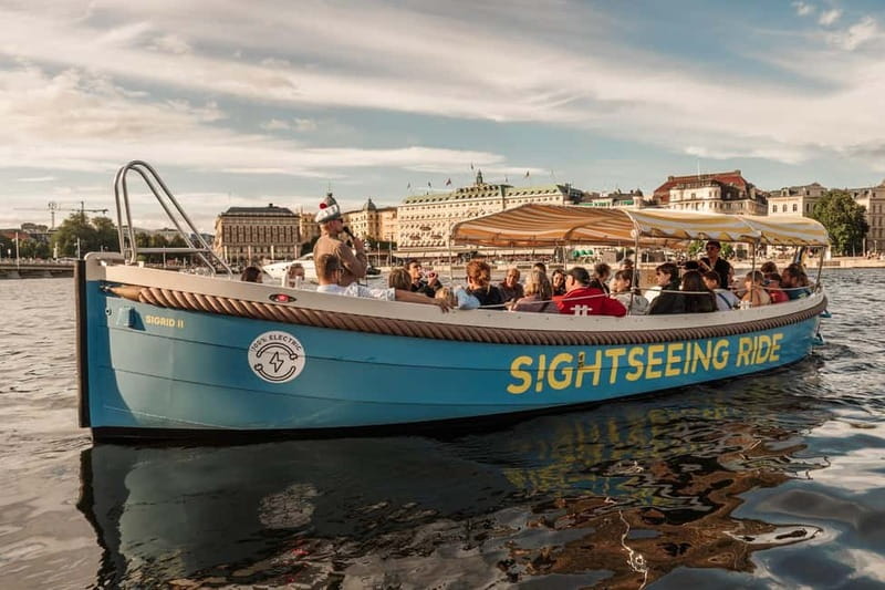 Stockholm: Guided City Sightseeing Open Electric Boat Tour - Key points at a glance