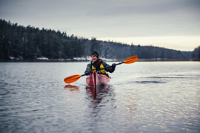 Stockholm: Winter Kayaking, Swedish Fika and hot Sauna Experience - Norrhamnen’s fishing cottages