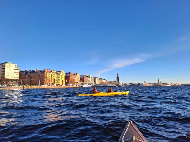 Stockholm: Winter Kayaking Tour through the City Centre - City Hall from the water