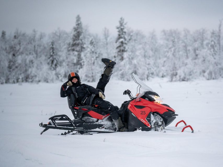 Wilderness Tour with Snowmobile & Ice Fishing - From Kiruna town to Kalixforsbron